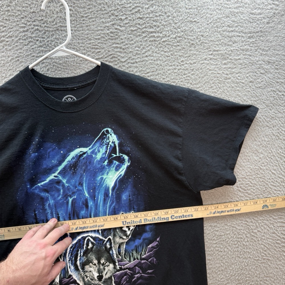 DOM Shirt Adult Extra Large Black Nature Wolf Biker Motorcycle Grunge Skater XL - Picture 3 of 9